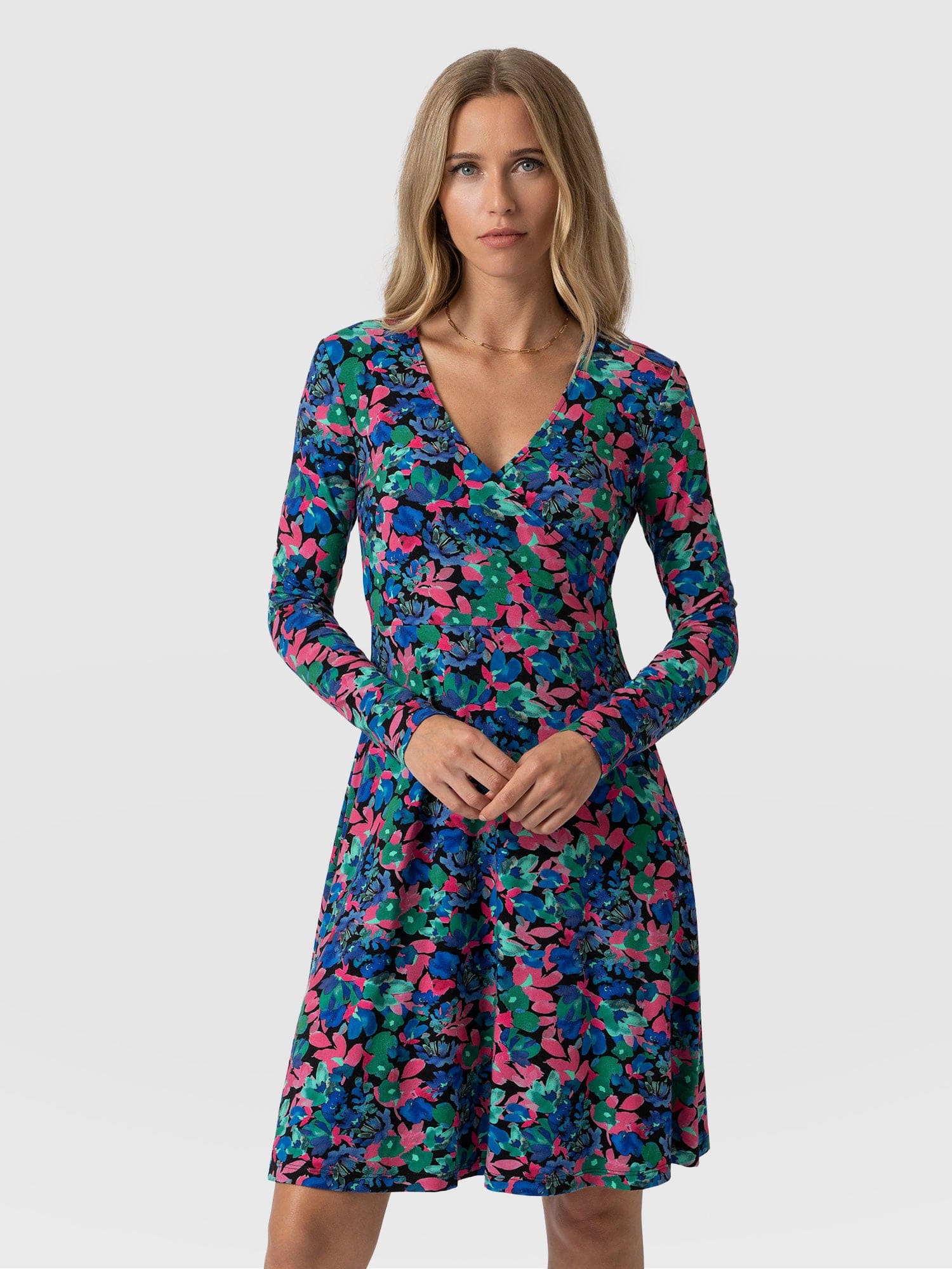 Maggie Wrap Dress Neptune Garden - Women's Dresses | Saint + Sofia® EU